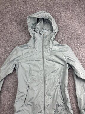 Nau Jacket Womens‎ Small Gray Hooded Full Zip Lightweight Windbreaker Hiking